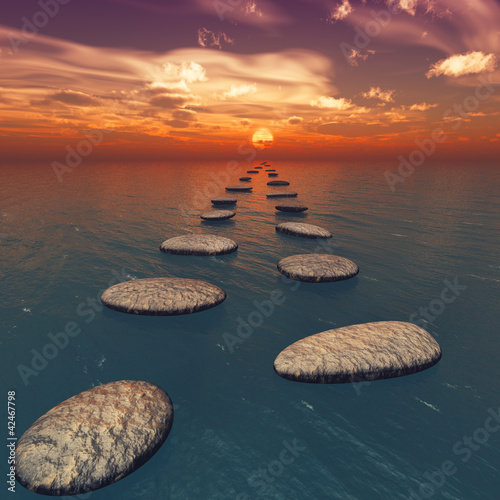 Foto: The stones in the water The stones in the water