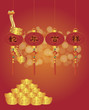 Chinese New Year of the Snake Lanterns Illustration