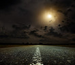 sunset and road