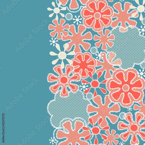 Vektor: Seamless abstract lace floral pattern Seamless abstract lace floral pattern