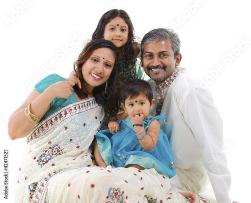 Photo: Happy traditional Indian family Happy traditional Indian family