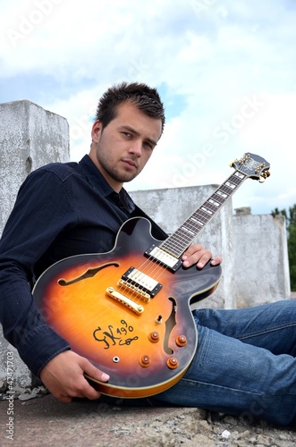 Photo: guitarist on roof guitarist on roof