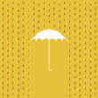 raining on a umbrella - illustration
