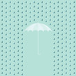raining on a umbrella - illustration