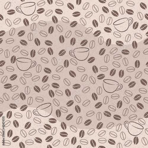 Illustration: Vector seamless pattern with coffee Vector seamless pattern with coffee