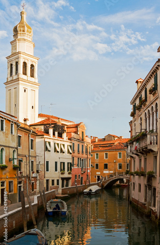 Photo: Canal in Venice in afternoon light. Canal in Venice in afternoon light.