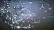 Water drops falling. Slow motion.