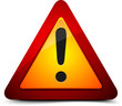 Exclamation danger sign