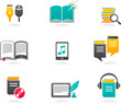 Vektor: E-book, audiobook and literature icons - 1 E-book, audiobook and literature icons - 1