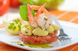 Gnocchi auf Tomatenragout mit Scampi