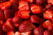 Zubereitete Erdbeeren für die Nachspeise