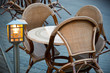 Foto: Street view of a coffee terrace Street view of a coffee terrace