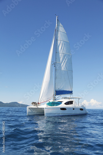 Photo: Catamaran at sea Catamaran at sea