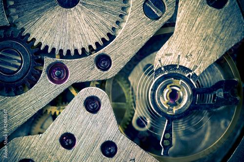 Foto: Macro Mechanical Gear Background / split toting Macro Mechanical Gear Background / split toting