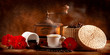Cappuccino caldo con caffè tostato