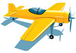 Vector isolated yellow sport airplane