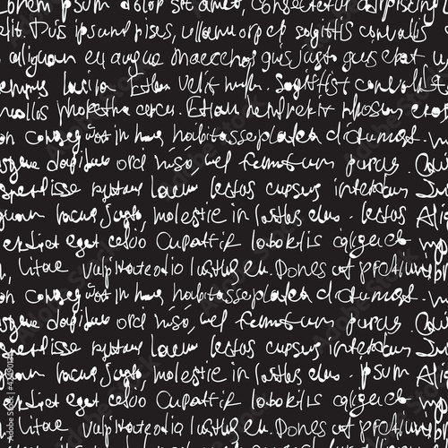 Vector: Abstract expressive handwriting on black background. Seamless pa Abstract expressive handwriting on black background. Seamless pa