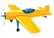 Vector isolated flying sport airplane