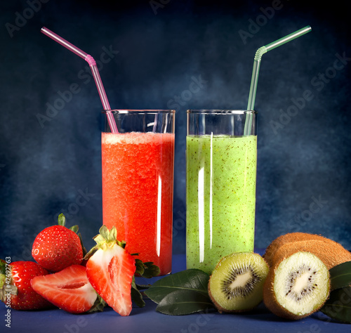 Foto: Frullati di Kiwi e Fragole Frullati di Kiwi e Fragole