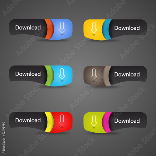 Vector: Modern abstract download arrow icon header with shadow vector Modern abstract download arrow icon header with shadow vector