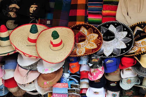 Photo: Mexican sombreros and cowboy hats Mexican sombreros and cowboy hats