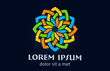 Logo flower abstract. Business Star concept.