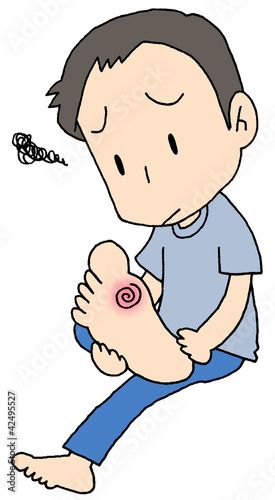Illustration: ウオノメ男性 ウオノメ男性