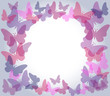 Vector: Transparent butterflies frame Transparent butterflies frame