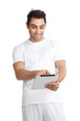 Man Using Digital Tablet