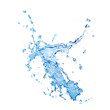 water splash isolated on white