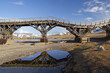 Old crooked bridge in Central Mongolia, Mongolia