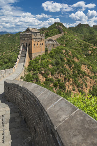 Photo: Große Mauer bei Jinshanling / China, mittags Große Mauer bei Jinshanling / China, mittags
