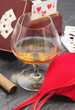 strip poker with brandy anc cigar