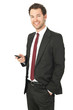 business mann mit telefon