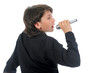 Foto: Little boy with microphone Little boy with microphone