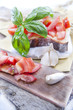 Photo: Fresh bruschetta with tomato and basil Fresh bruschetta with tomato and basil