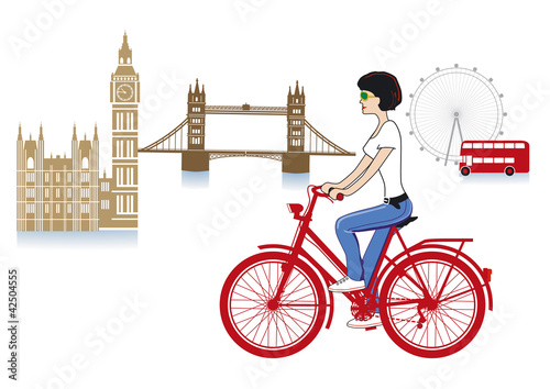 Vektor: London auf den Fahrrad London auf den Fahrrad
