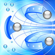 canvas print picture Abstract blue futuristic background