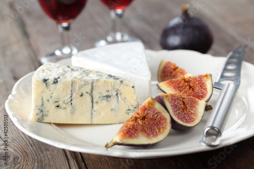 Photo: Cheeses and figs Cheeses and figs