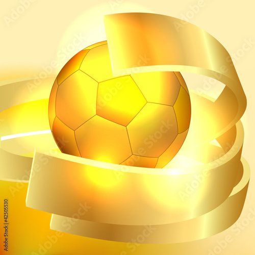 Vector: Gold soccer ball background Gold soccer ball background