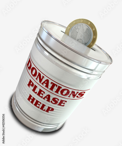 Illustration: Donation Tin Can Donation Tin Can