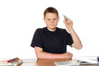 Foto: Student throwing a paper plane with a message Student throwing a paper plane with a message