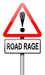Road rage concept.