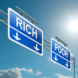 Rich or poor concept.