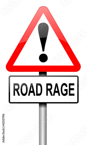 Illustration: Road rage concept. Road rage concept.