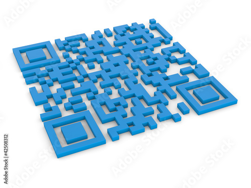 Illustration: qr code 3d render illustration qr code 3d render illustration