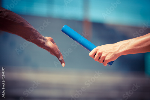 Photo: Passing the Relay Baton Passing the Relay Baton