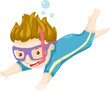 Scuba Diver vector illustration on a white background