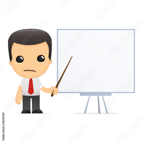 Vektor: funny cartoon manager funny cartoon manager