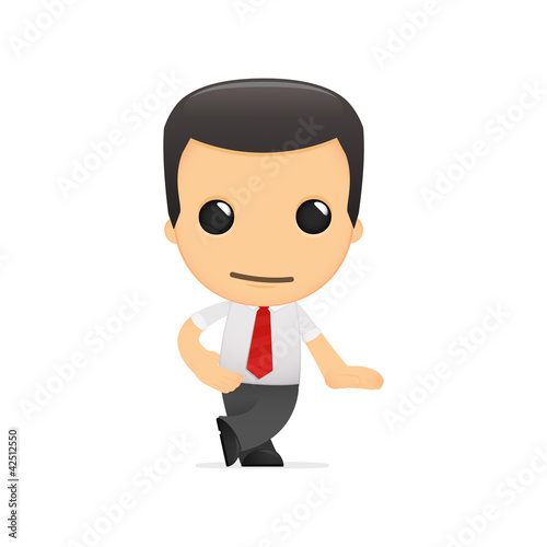 Vector: funny cartoon manager funny cartoon manager